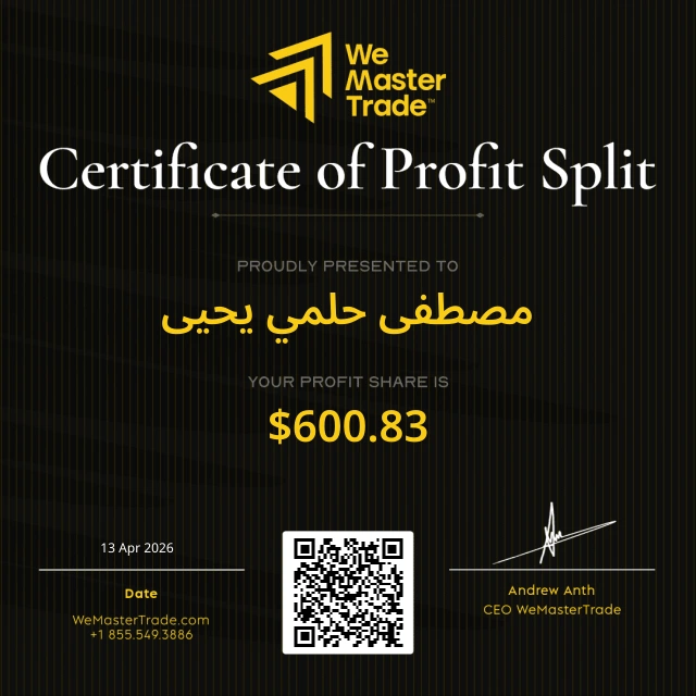 Payout certificate from WeMasterTrade